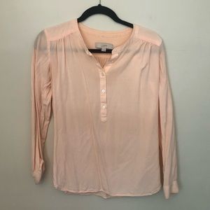 LOFT Light Pink Buttoned Blouse